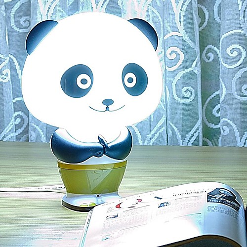натуральный белый свет английский голосовой активации контроля будильник кунг-фу панда настольная лампа (110-220V)