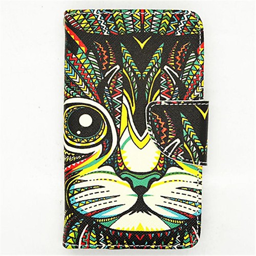 кот Pattern Кожа PU Полный чехол для тела с карты для LG L70