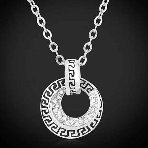 u7necklace кулон платина покрытием австрийский горный хрусталь ожерелье ювелирные изделия