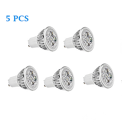 5Pcs GU10 5.5W 330LM 3500K/6000K Warm White/Cool White Light LED Spot Bulb (85-265V)