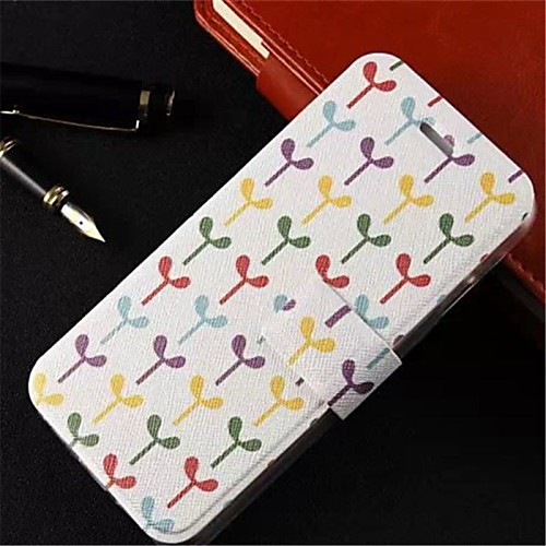 Coloured Drawing Or Pattern PU Leather Full Body Case with Stand for iPhone 6