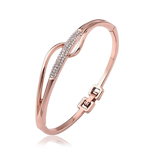 Women's Rose Gold Plated Geometry Drill Bracelet