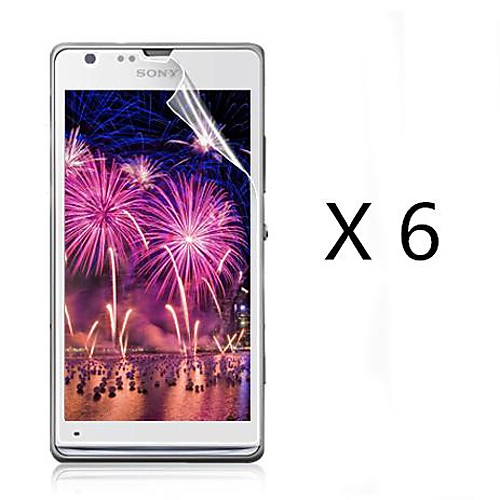 (6 шт) высокой четкости экран протектор для Sony Xperia зр m35c