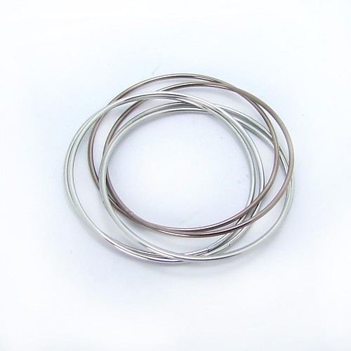 SPHERE Fashion Stainless Steel Folded Steel Ring Necklacesll