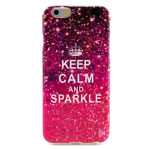 Keep Calm and Sparkle Pattern Silicone Soft Cover and Mini Diaplay Stand for iPhone 6