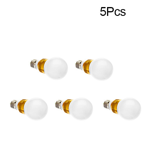 5Pcs E27 5W RGB Golden Shell Light Remote Controlled LED Ball Bulb (85-265V)