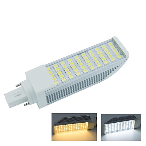 g24 2pin 10w 50x5050smd 950lm 2800-3200k носить белый свет 6000-6500K прохладный белый свет Светодиодная лампа кукурузы лампы (AC85-265V)