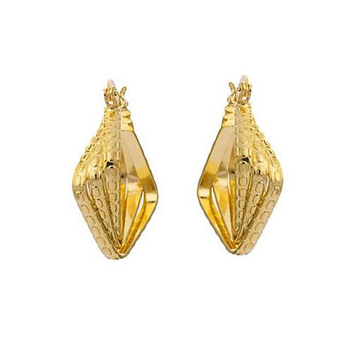 Tina-Gold-plated Hollow Diamond the European and American Fashion Earrings