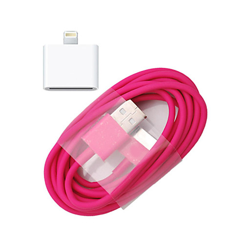 Elonbo 30 Pin to USB Data Sync Charger Cable and Adapter for iPhone 4/4S (200cm,Assorted Color)