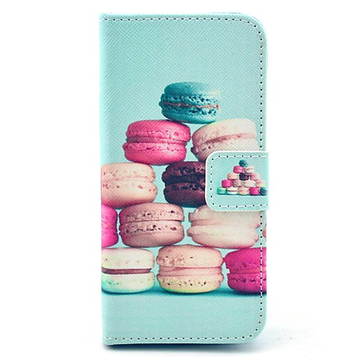 Colorful Cake Pattern Full Body Case with Stand and Card Slot for iPhone 5C