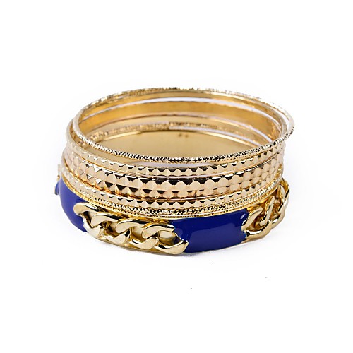 7 Rows Chain Metal Bangle Set