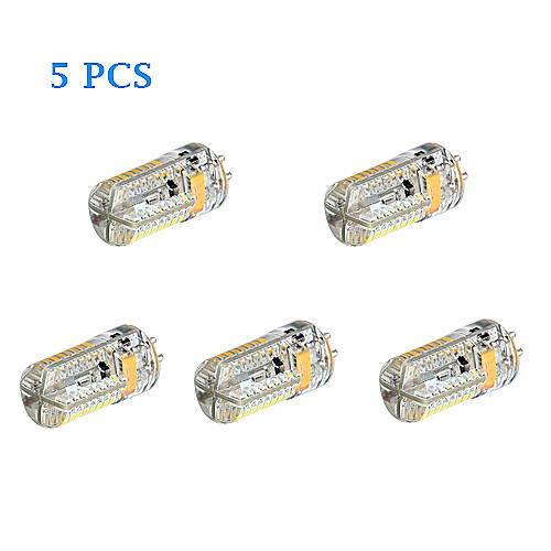 5Pcs G4 4W 72x3014SMD 360LM 3500K/6000K Warm White/Cool White Light LED Corn Bulb (AC/DC12-24V)