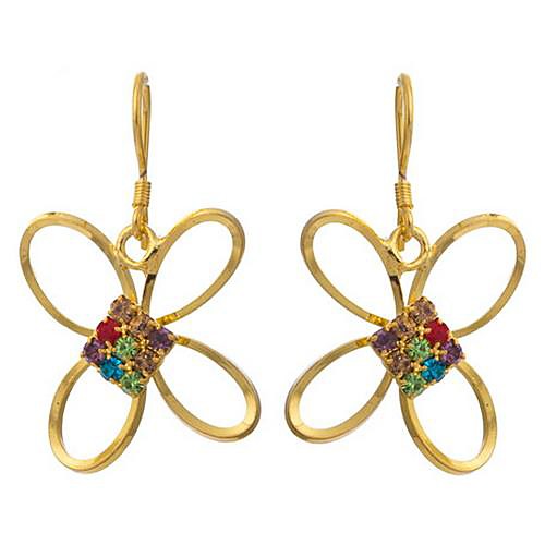 Tina-The European And American Fashion Earrings Simulation Gold-plated Earrings