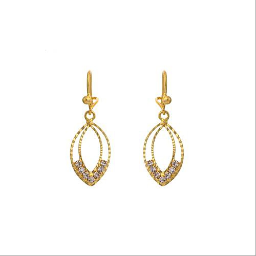 Tina -- 18 K Gold-plated European and American Fashion Hollow-out Earrings