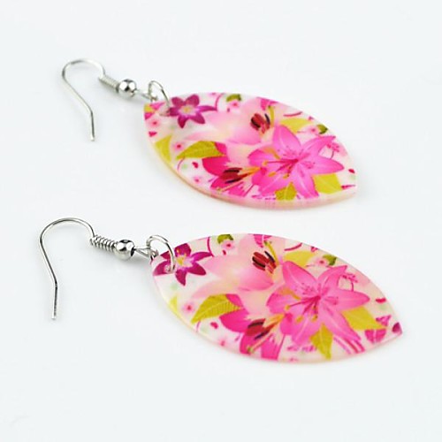 Toonykelly Fashionable Flower Natural Shell Cowry Dangle Drop Earring(1Pair)