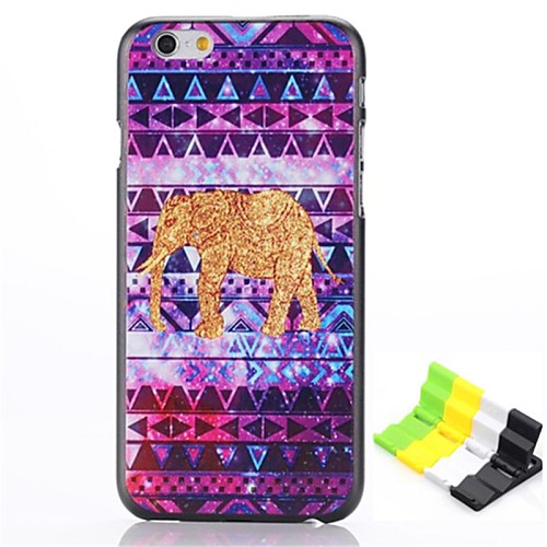 Elephant Pattern Hard Case and Phone Holder for iPhone 6