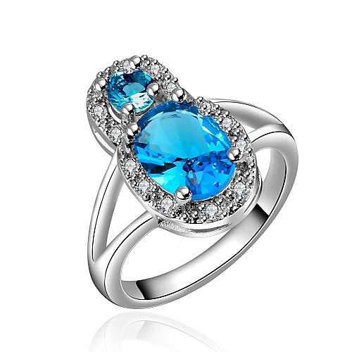 Elegant Gorgeous Party Design Two Sapphire Stone Models Ring for Women