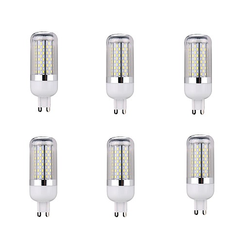 6PCS G9 7W 120x3014SMD 840LM 6000-6500K Cool White Highlight Corn Light (AC 85-265V)