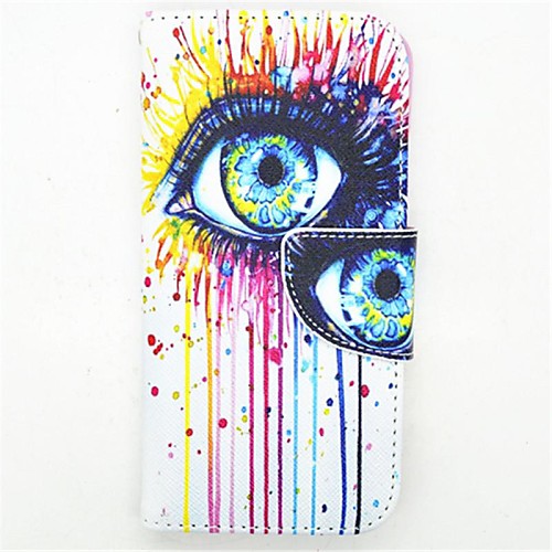 Eyes Pattern PU Leather Full Body Case with Card Slot and Stand for iPhone 6