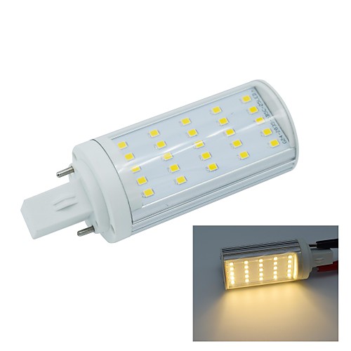 g24 2pin 5W 25x2835smd 475lm 2800-3200k носить белый свет Светодиодная лампа кукурузы лампы (AC85-265V)