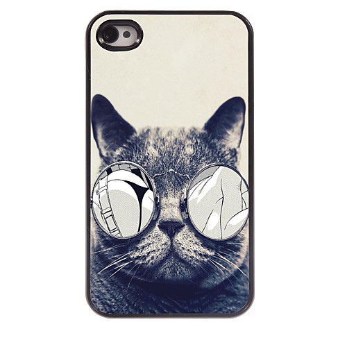 кошка рисунок алюминия жесткий футляр для iPhone 4 / 4s