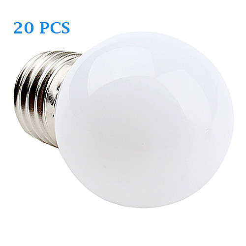 20Pcs E27 1W 12x3528SMD 30LM 2700K/6000K Warm White Cool White Light LED Ball Bulb (220-240V)