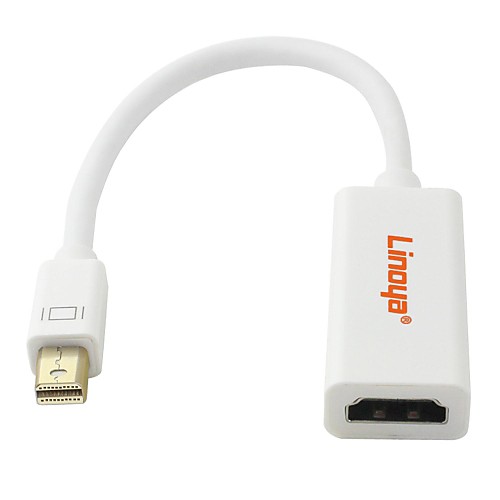 linoya Mini DisplayPort для HDMI Мужской к женскому кабель с адаптером (20 см)