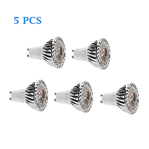 5Pcs Dimmable GU10 3W 250-280LM 3500K/6000K Warm White/Cool White Light LED Spot Bulb (220V)