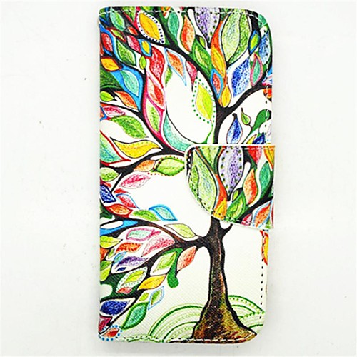 The Tree Of Life Pattern PU Leather Full Body Case with Card Slot and Stand for iPhone 6