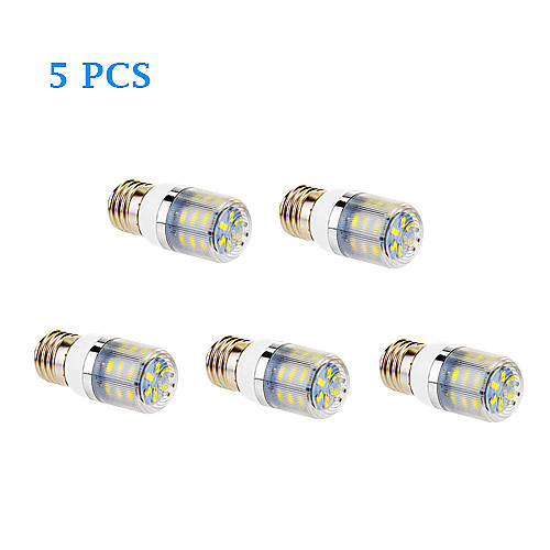 5Pcs E27 4W 24x5730SMD 960LM 3500K/6000K Warm White/Cool White Light LED Corn Bulb (220V)