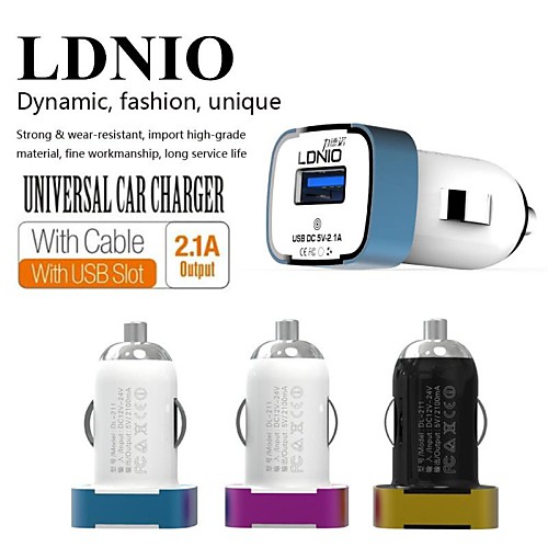 ldnio 12v ~ 24v Dual USB автомобильного прикуривателя тока безопасности зарядное устройство для iPhone / Samsung и другие (5V-2.1a)