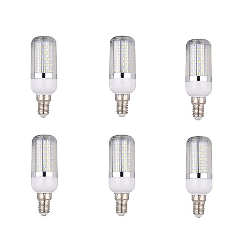 6PCS E14 7W 120x3014SMD 840LM 6000-6500K Cool White Highlight Corn Light (AC 85-265V)