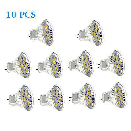 10pcs MR11 4W 9x5730smd 400-430lm 3500k / 6000k теплый белый холодный белый свет водить пятна шарик (12)