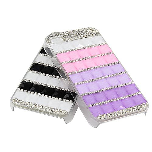 Роскошный Кристалл Rhinestone Bling диаманта ABS пластик сверхлегкий корпус для Iphone 4 / 4S (разных цветов)