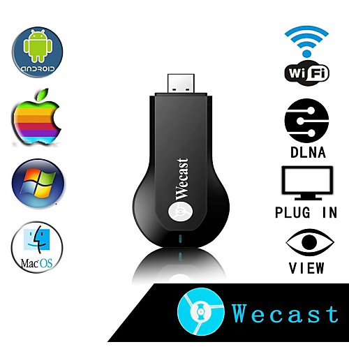 wecast Miracast ключ WiFi потокового ТВ беспроводным дисплеем в Google Chromecast цифровой HD Media стримеров TV Stick