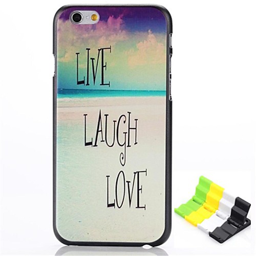 Sea Beach Pattern Hard Case and Phone Holder for iPhone 6