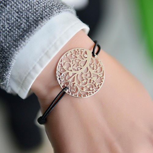 Fashion Women Branch Stamping Elastic Bracelet