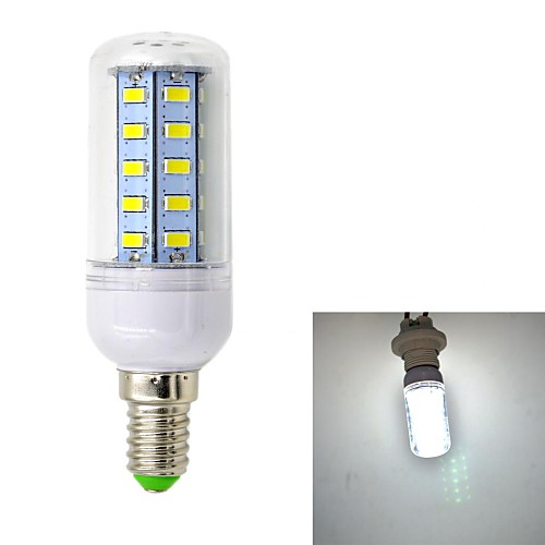 e14 5w 550Lm 6000К 36x5730smd привело холодный белый свет кукурузы лампочку (AC 220-240В)