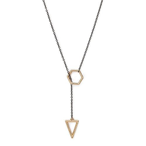 мода tiangle и круг кулон золотой сплав ожерелье (1 шт)