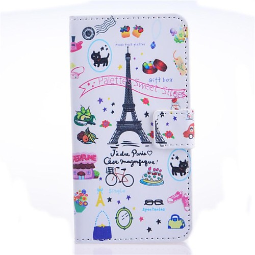 Palettes Sweet Street Pattern PU Leather Case with Stand and Card Slot for LG L Bello Dual D355