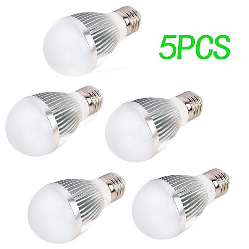 5PCS E27 3W 6x5730SMD 300LM 6000-6500K Cool White& Warm White Light LED Globe Bulb (AC 85-265V)