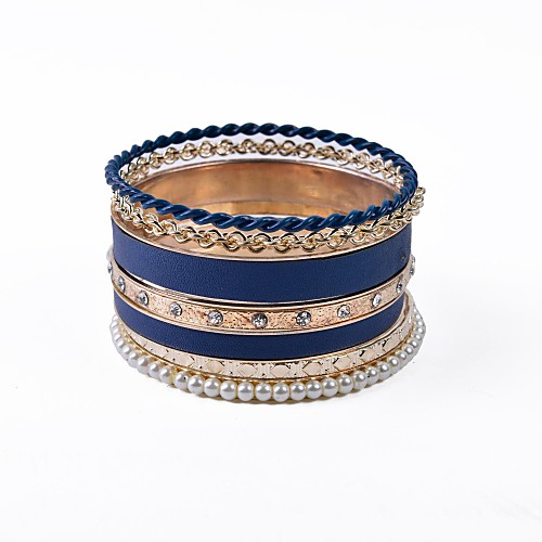 7 Rows PU Covered Bangle Set