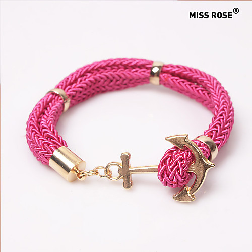 Мисс rosefashion якорь тканые браслет