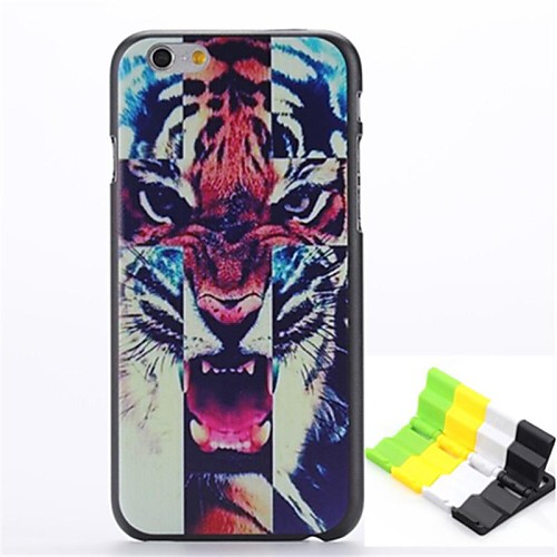 Roaring Tiger Pattern Hard Case and Phone Holder for iPhone 6 Plus