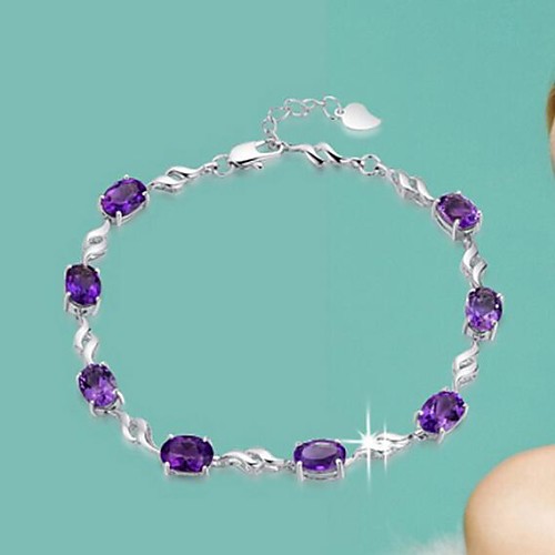 Natural amethyst bracelet