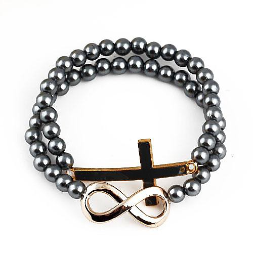 Fashion Alloy Cross And Figure 8 Bracelets Random Color