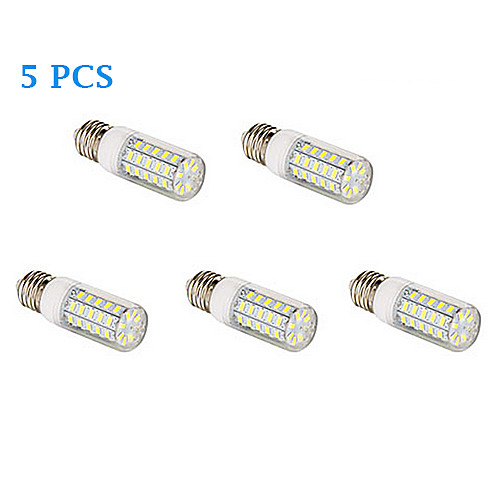 5Pcs E27 10W 48x5730SMD 1000LM 3500K/6000K Warm White/Cool White LED Corn Bulb (220-240V)