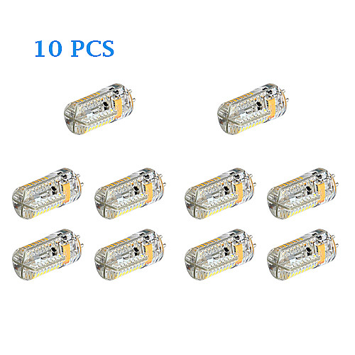 10Pcs G4 4W 72x3014SMD 360LM 3500K/6000K Warm White/Cool White Light LED Corn Bulb (AC/DC12-24V)