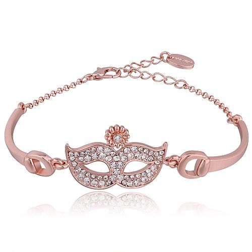 Women's Rose Gold Plated Mask Drill Bracelet