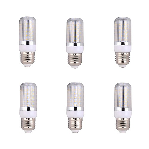 6PCS E27 7W 120x3014SMD 840LM 2800-3200K Warm White Highlight Corn Light (AC 85-265V)